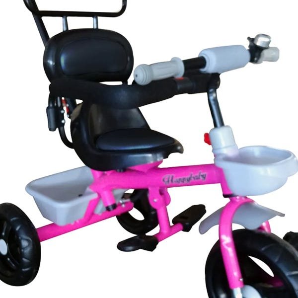 Triciclo Infantil com Guia Motoca Andador Avespa Pink Maral