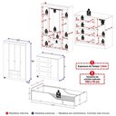 Ver imagem 7 de Quarto Infantil Completo com Minicama Montessoriana Encanto Multimóveis MP4874 Off White Off White