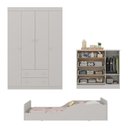 Ver imagem 4 de Quarto Infantil Completo com Minicama Montessoriana Encanto Multimóveis MP4874 Off White Off White