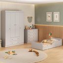 Ver imagem 1 de Quarto Infantil Completo com Minicama Montessoriana Encanto Multimóveis MP4874 Off White Off White