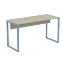Ver imagem 1 de Mesa Escritório P25 Tub Pandin 150 cm (Larg) Tampo MDP Nogueira Casablanca Pé Aço Tubular Grafito