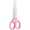 Tesourinha Para Bebês Com Protetor Ergonomica Pontas Curvadas Arredondadas +0 Meses Chicco Rosa - 3