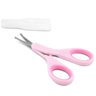 Tesourinha Para Bebês Com Protetor Ergonomica Pontas Curvadas Arredondadas +0 Meses Chicco Rosa - 1