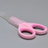Tesourinha Para Bebês Com Protetor Ergonomica Pontas Curvadas Arredondadas +0 Meses Chicco Rosa - 4