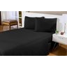 Lençol Solteiro Avulso com Elástico 1 Pç Preto - 1