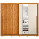 Ver imagem 3 de Guarda Roupa Casal 2 Portas Correr 4 Gavetas 1 Espelho Roma Caemmun