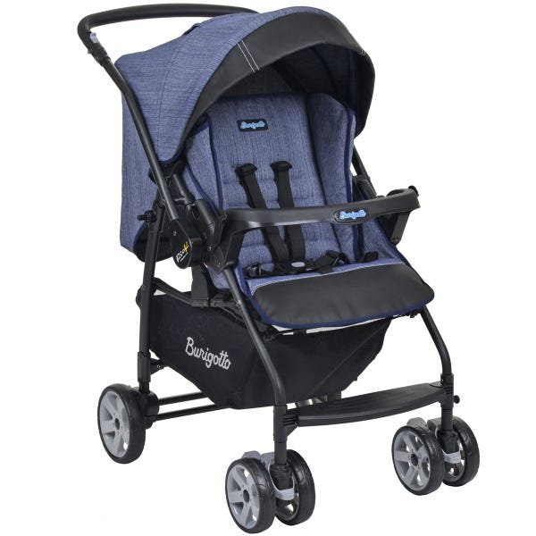 Conjunto Carrinho de Bebê Travel System Reclinável Reversível Rio K Mesclado Azul De 0 a 15kg - 2