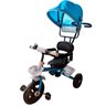 Triciclo Infantil de Ferro Com Capota Solar 2 Anos Até 25 Kg Barra Guia Sininho Brinqway - Azul - 3