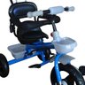 Triciclo Infantil de Ferro Com Capota Solar 2 Anos Até 25 Kg Barra Guia Sininho Brinqway - Azul - 4