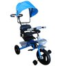 Triciclo Infantil de Ferro Com Capota Solar 2 Anos Até 25 Kg Barra Guia Sininho Brinqway - Azul - 1