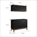 Ver imagem 3 de Cozinha Modulada 2 peças - Preto