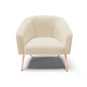 Ver imagem 3 de Poltrona Stella Linho Grosso Bege A19 Pés Palito Natural - D'rossi