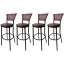 Ver imagem 1 de Kit 4 Banquetas Bistrô Hawaii Capuccino Assento Marrom