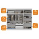 Ver imagem 6 de Guarda-Roupa 100% MDF 6 Portas 3 Gavetas Lisboa Yescasa Branco