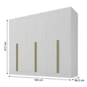 Ver imagem 3 de Guarda-Roupa 100% MDF 6 Portas 3 Gavetas Lisboa Yescasa Branco