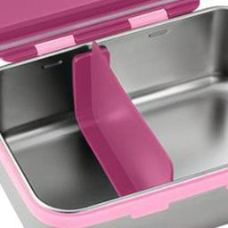 Porta Lanches Infantil Bento Box Rosa Chock em Aço Inox Hot e Cold Para 6+ Meses - Fisher Price - 4