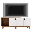 Ver imagem 7 de Rack para TV até 60 Polegadas Zuri 100% MDF 3 Portas Pés em Madeira