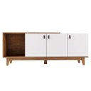 Ver imagem 2 de Rack para TV até 60 Polegadas Zuri 100% MDF 3 Portas Pés em Madeira