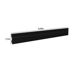 Rodapé de PVC 7cmx15mmx2,40m Master 6 UN AZN - Preto - 5