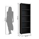 Ver imagem 4 de Estante Para Livros Suiça Preto Bela Casa