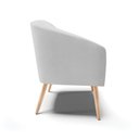 Ver imagem 4 de Kit 2 Poltronas Stella Linho Cinza Claro A05 Pés Palito Natural - D'rossi