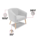 Ver imagem 6 de Kit 2 Poltronas Stella Linho Cinza Claro A05 Pés Palito Natural - D'rossi