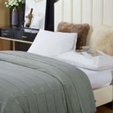 Ver imagem 3 de Cobertor Manta Fluffy Casal Queen 2,40m X 2,20m Listras Super Macio - Cinza