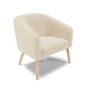 Ver imagem 3 de Kit 2 Poltronas Stella Linho Grosso Bege A19 Pés Palito Natural - D'Rossi