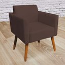 Ver imagem 2 de Kit 2 Poltronas Marisa Suede Marrom Pés Palito Castanho D'Rossi
