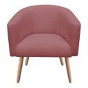Ver imagem 4 de Kit 2 Poltronas Stella Linho Whisky Rosê A106 Pés Palito Natural - D'Rossi