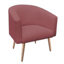 Ver imagem 3 de Kit 2 Poltronas Stella Linho Whisky Rosê A106 Pés Palito Natural - D'Rossi