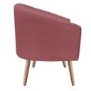Ver imagem 5 de Kit 2 Poltronas Stella Linho Whisky Rosê A106 Pés Palito Natural - D'Rossi