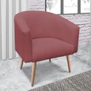 Ver imagem 2 de Kit 2 Poltronas Stella Linho Whisky Rosê A106 Pés Palito Natural - D'Rossi