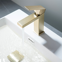 Ver imagem 4 de Torneira Misturador Monocomando Dourado Fosco Quadrado Baixo para Banheiro