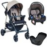 Carrinho de Bebê Burigotto Ecco Reversível Bege+ Bebê Conforto Touring X Cappuccino + Ninho - 1