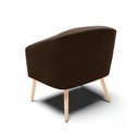 Ver imagem 5 de Poltrona Stella Suede Marrom Pés Palito Natural - D'Rossi