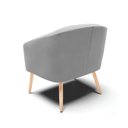 Ver imagem 5 de Poltrona Stella Suede Cinza Pés Palito Natural - D'Rossi