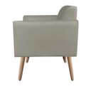 Ver imagem 3 de Poltrona Marisa Suede Marrom Rato Pés Palito Natural D'Rossi