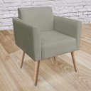 Ver imagem 2 de Poltrona Marisa Suede Marrom Rato Pés Palito Natural D'Rossi