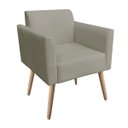 Ver imagem 1 de Poltrona Marisa Suede Marrom Rato Pés Palito Natural D'Rossi