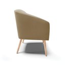 Ver imagem 5 de Kit 2 Poltronas Stella Suede Marrom Rato Pés Palito Natural - D'Rossi