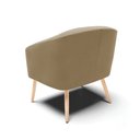 Ver imagem 6 de Kit 2 Poltronas Stella Suede Marrom Rato Pés Palito Natural - D'Rossi