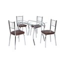 Ver imagem 2 de Conjunto de Mesa Tampo Vidro Lion com 4 Cadeiras Juliana