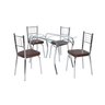 Conjunto de Mesa Tampo Vidro Lion com 4 Cadeiras Juliana - 2