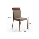 Ver imagem 4 de Conjunto: Mesa Sala Jantar Átria 1593 Aço C/ Tampo Madeirado 90x90cm e 4 Cadeiras Duo Rose/freij