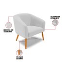 Ver imagem 7 de Poltrona Stella Linho Cinza Claro A05 Pés Palito Castanho - D'rossi