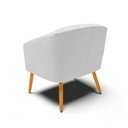 Ver imagem 5 de Poltrona Stella Linho Cinza Claro A05 Pés Palito Castanho - D'rossi