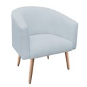 Ver imagem 1 de Poltrona Stella Linho Cinza Claro A05 Pés Palito Natural - D'Rossi