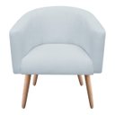 Ver imagem 3 de Poltrona Stella Linho Cinza Claro A05 Pés Palito Natural - D'Rossi