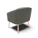 Ver imagem 5 de Poltrona Stella Suede Grafite Pés Palito Natural - D'Rossi